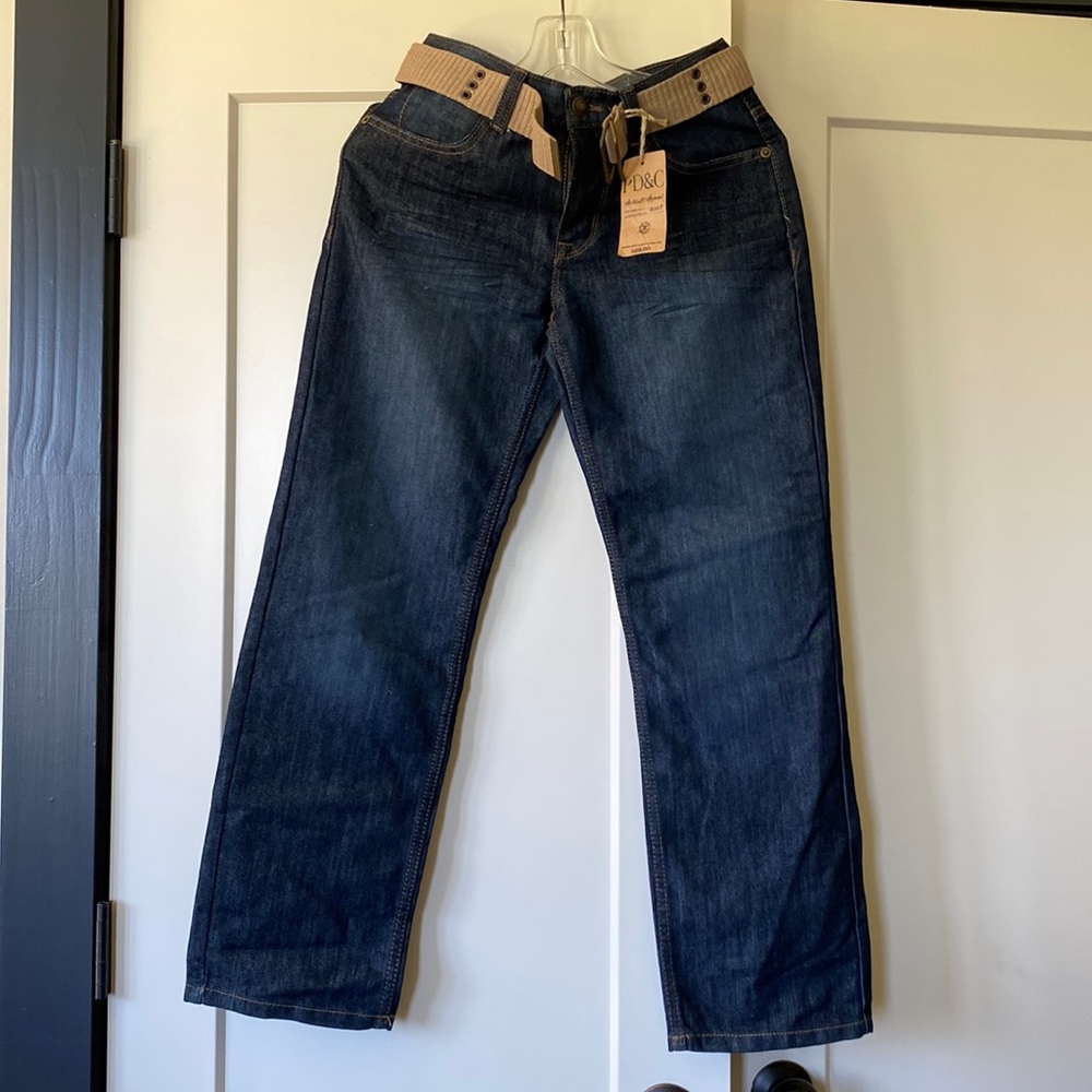 PD & C Size 14 Boys slim Straight Fit NWT Blue Jeans